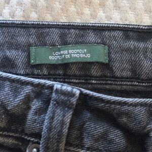 Black Low Rise Distressed Bootcut Jeans